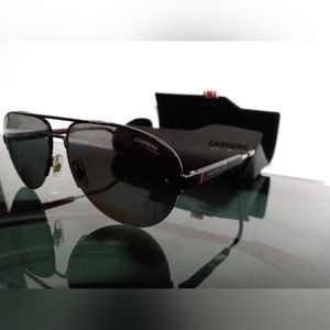 Carrera Sunglasses 8030/S Black with Red Accents